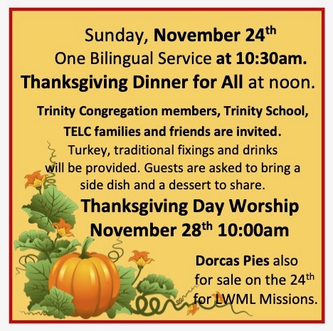 Thanksgiving at Trinity